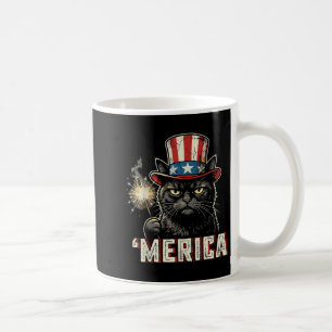USA Merica Cat 4th of July Men Women Kids Funny Coffee Mug