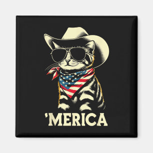 Usa merica Cat 4th Of July Men Women Kids Funny Pa Magnet