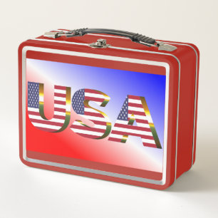 USA METAL LUNCH BOX