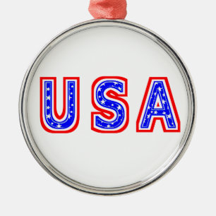 USA METAL TREE DECORATION