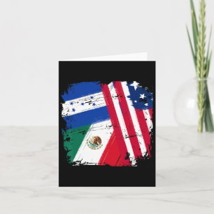 Usa Mexico Honduras Flags  Card