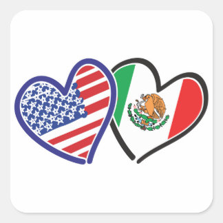 USA---Mexico-Love-2 Square Sticker