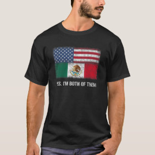 Usa Mexico Mexican American Flag Dual Citizen Citi T-Shirt