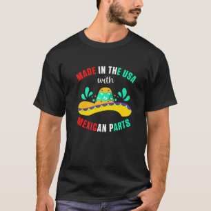 Usa Mexico Mexican Flag Sombrero Maracas Fiesta Ca T-Shirt
