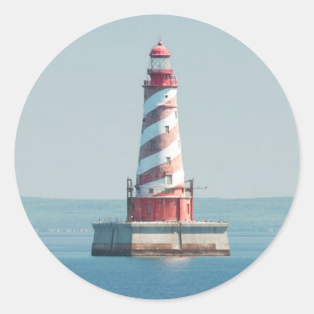 USA, Michigan, Great Lakes, Lake Michigan Classic Round Sticker (Front)