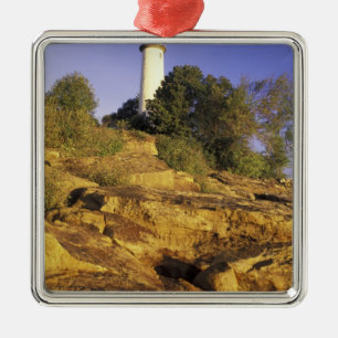 USA, Michigan, Lake Huron. Pointe Aux Barques Metal Tree Decoration
