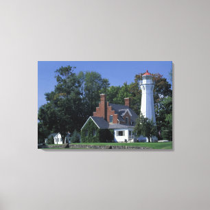 USA, Michigan, Lake Huron. Port Sanilac Canvas Print