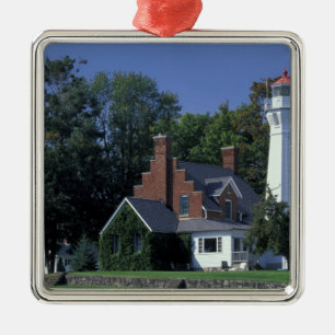 USA, Michigan, Lake Huron. Port Sanilac Metal Tree Decoration