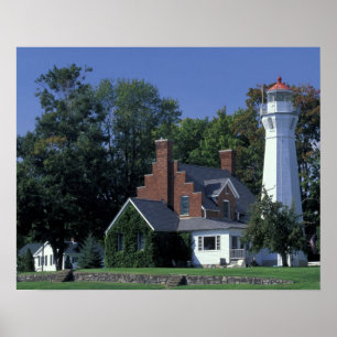 USA, Michigan, Lake Huron. Port Sanilac Poster