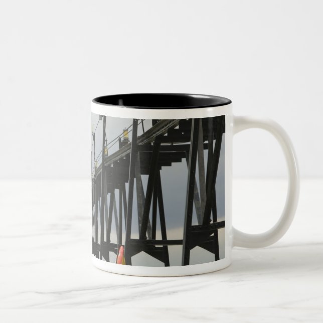 USA, Michigan, Lake Michigan Shore, Grand Haven: Two-Tone Coffee Mug (Right)
