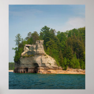 USA, Michigan. Miner's Castle Rock Formation 2 Poster