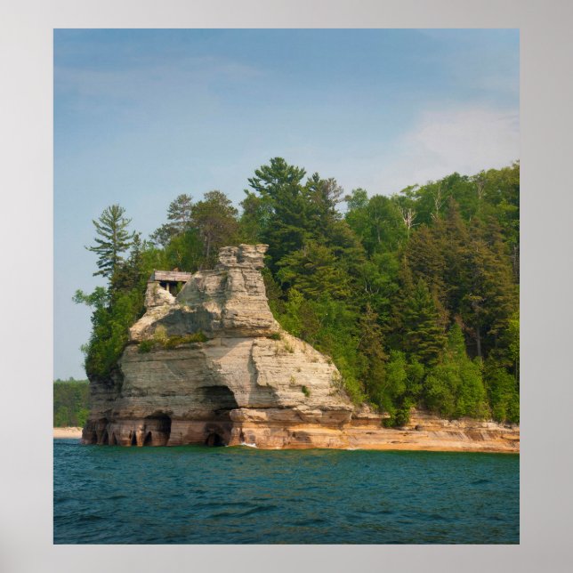 USA, Michigan. Miner's Castle Rock Formation 2 Poster (Front)