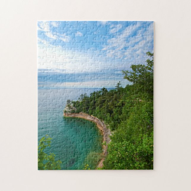 USA, Michigan. Miner's Castle Rock Formation 3 Jigsaw Puzzle (Vertical)