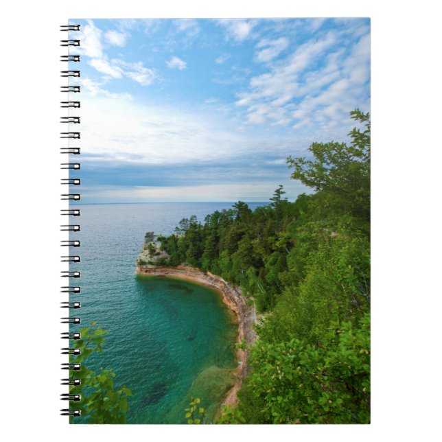 USA, Michigan. Miner's Castle Rock Formation 3 Notebook (Front)