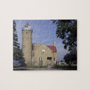 USA, Michigan Old Mackinac Point Lighthouse Jigsaw Puzzle