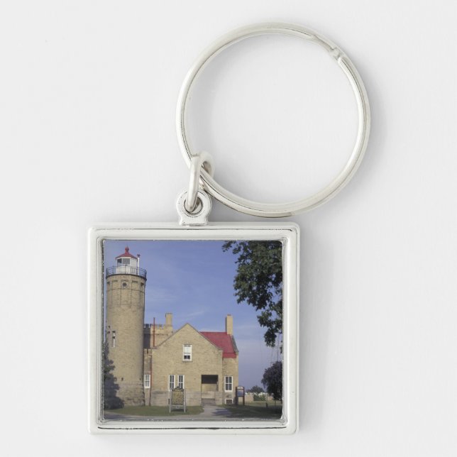 USA, Michigan Old Mackinac Point Lighthouse Key Ring (Front)