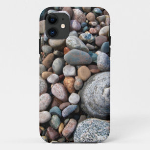 USA, Michigan. Polished Pebbles On The Shore iPhone 11 Case