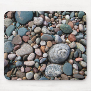 USA, Michigan. Polished Pebbles On The Shore Mouse Mat