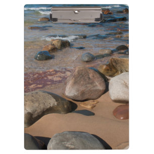 USA, Michigan. Rounded Boulders On 12 Mile Clipboard