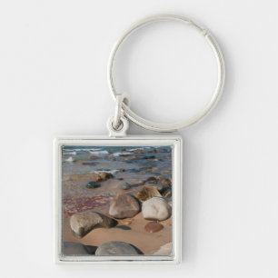 USA, Michigan. Rounded Boulders On 12 Mile Key Ring