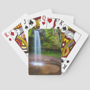 USA, Michigan. Scott's Falls In Upper Michigan Playing Cards