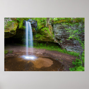 USA, Michigan. Scott's Falls In Upper Michigan Poster