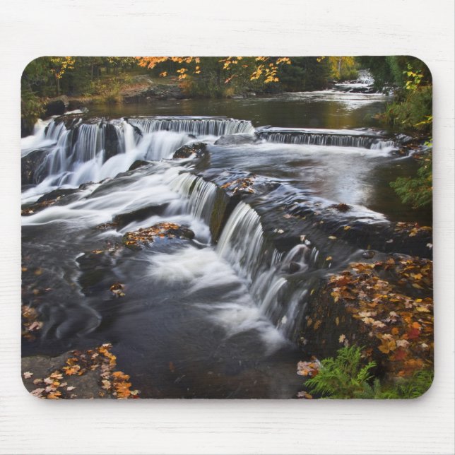 USA, Michigan, Upper Peninsula. Bond Falls and Mouse Mat (Front)