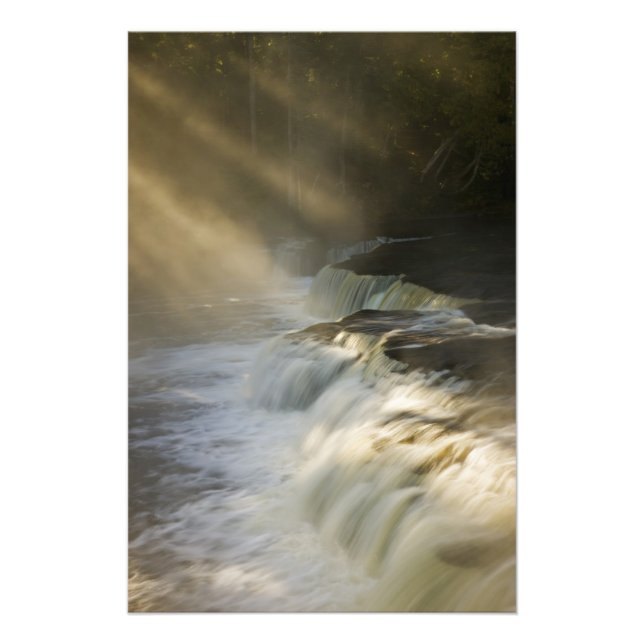 USA, Michigan, Upper Peninsula. Sunbeams on Photo Print (Front)