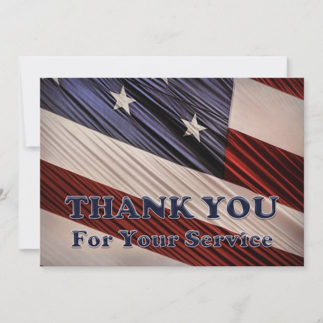 USA Military Veterans Patriotic Flag Thank You (Front)