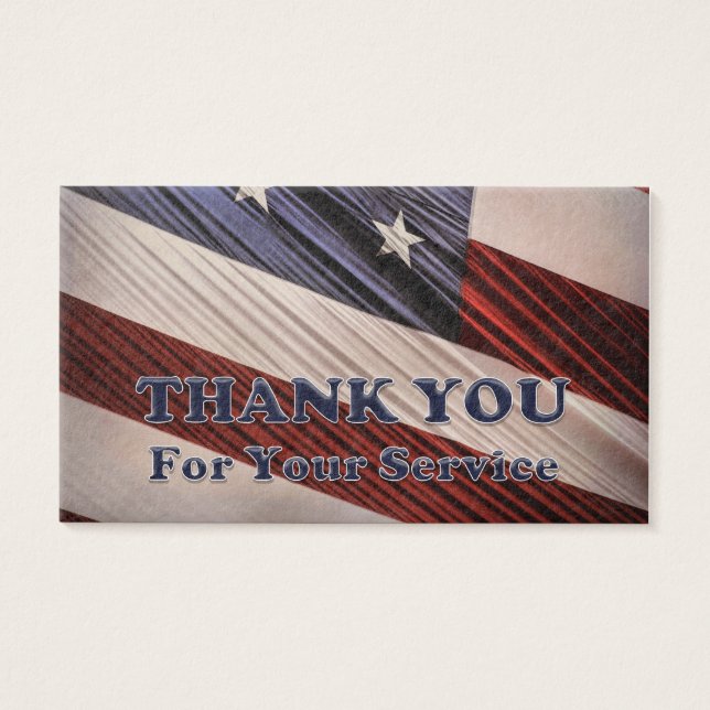 USA Military Veterans Patriotic Flag Thank You (Front)