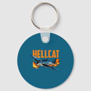 Usa Military Warbird Airplane Hellcat Wwii Vintage Key Ring