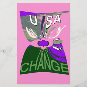 USA Millennial pink change vector Inspirational  Stationery