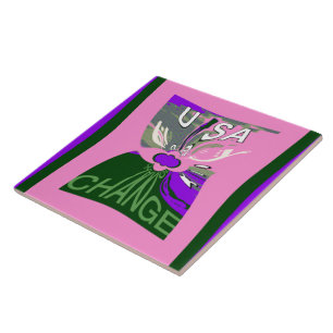 USA Millennial pink change vector Inspirational  Tile