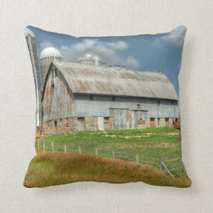 USA, Minnesota Barn And Silo Cushion