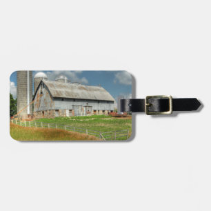 USA, Minnesota Barn And Silo Luggage Tag