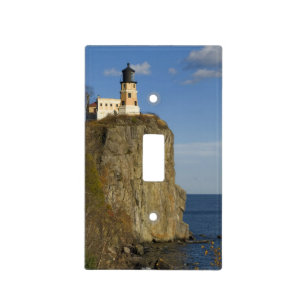 USA, Minnesota. Split Rock Lighthouse on Lake Light Switch Plate