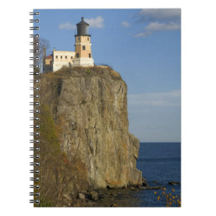 USA, Minnesota. Split Rock Lighthouse on Lake Notebook