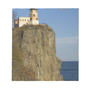 USA, Minnesota. Split Rock Lighthouse on Lake Notepad