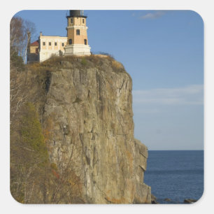 USA, Minnesota.  Split Rock Lighthouse on Lake Square Sticker