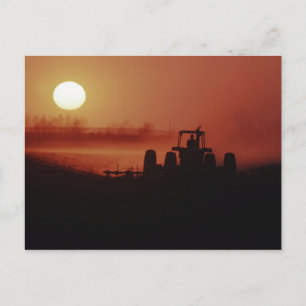 USA, Mississippi, discing cotton field Postcard