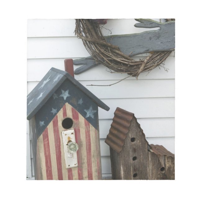 USA, Missouri, Herman: Patriotic Birdhouses, Notepad (Front)