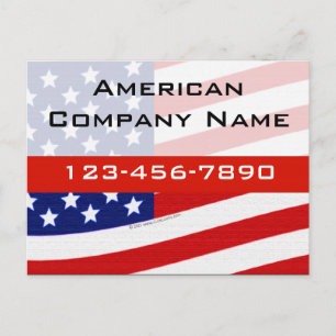 USA Modern Waving Flag Postcard