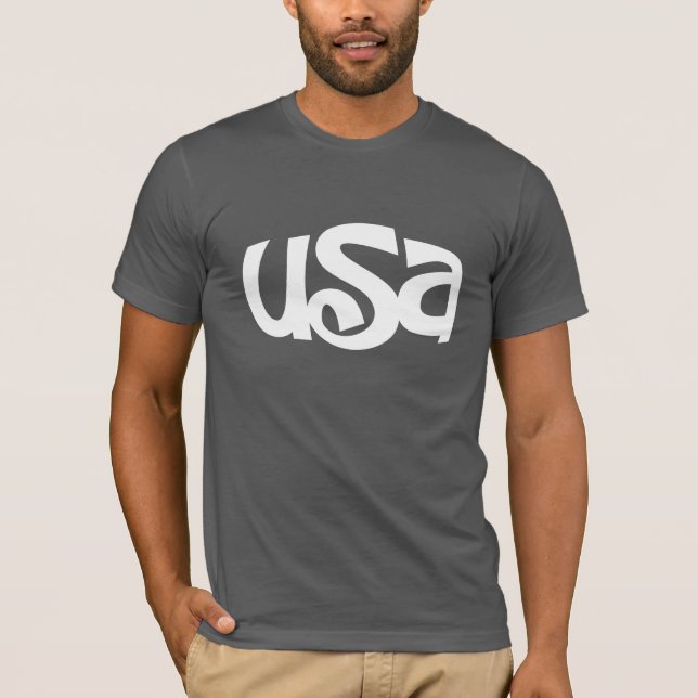 USA Monogram Design T-Shirt (Front)