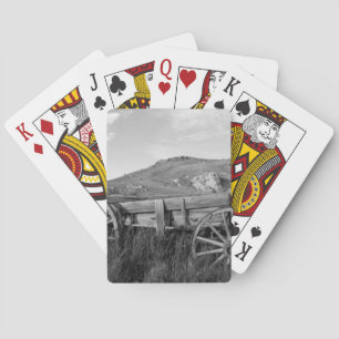 USA, Montana, Bannack State Park Old wagon made Playing Cards