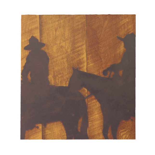 USA, Montana, Boulder River Cowboys on horses Notepad (Front)