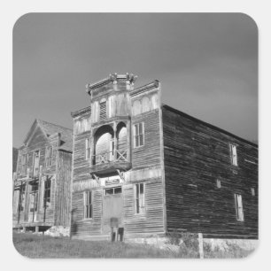 USA, Montana, Elkhorn Fraternity Hall meeting Square Sticker