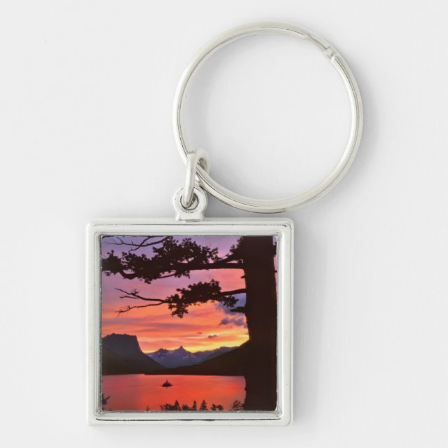 USA, Montana, Glacier National Park. Landscape Key Ring (Front)