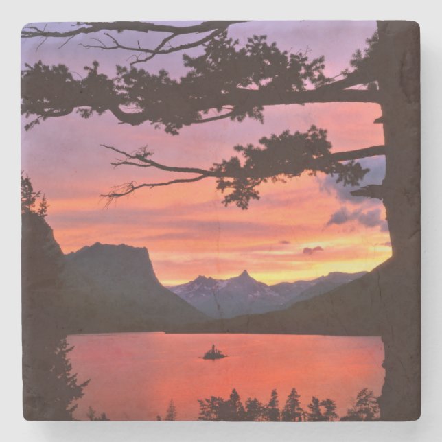 USA, Montana, Glacier National Park. Landscape Stone Coaster (Front)