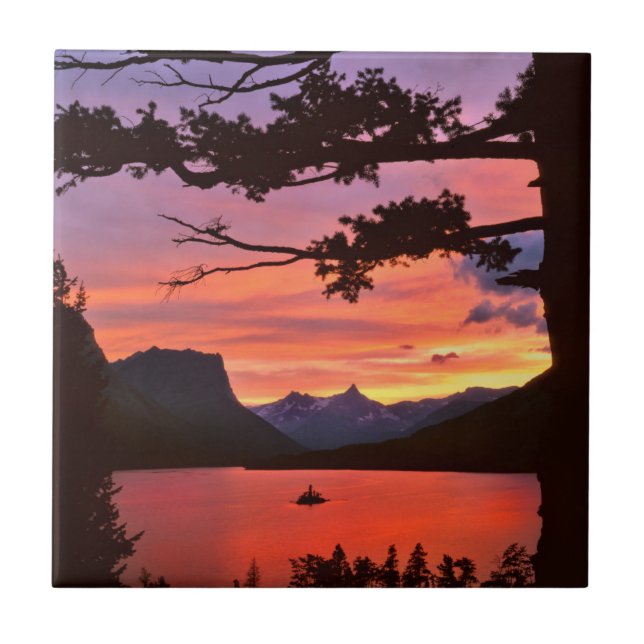 USA, Montana, Glacier National Park. Landscape Tile (Front)