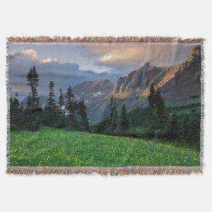 USA, Montana, Glacier National Park, Logan Pass Throw Blanket
